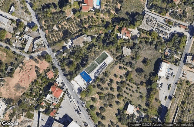 Satellite view of Padel Club Kifisia