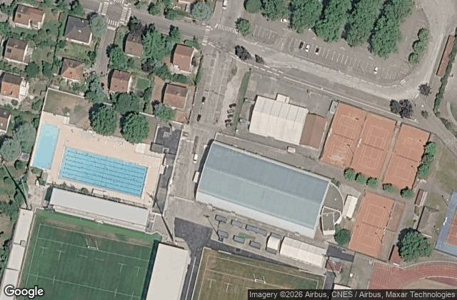 Satellite view of Tennis Padel Bourgoin-Jallieu