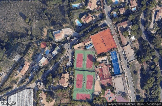 Satellite view of Tennis Padel Club Montaleigne