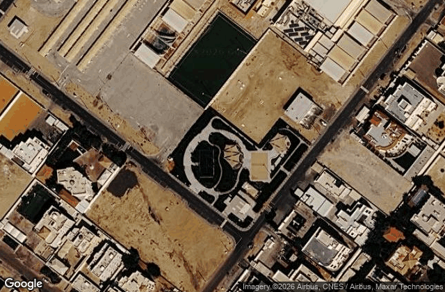 Satellite view of Shakhbout Padel court