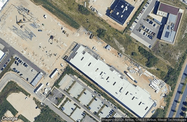 Satellite view of 4PADEL Lyon Saint-Priest