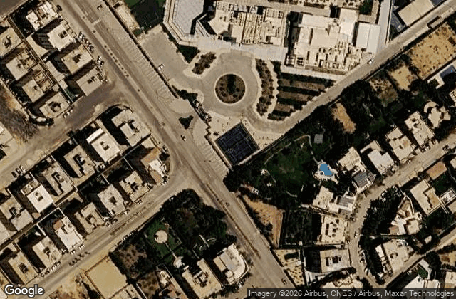 Satellite view of Padel courts at Al Nadi Club