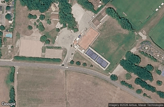 Satellite view of Padel Tennis Club Faramans