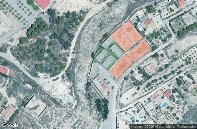 Satellite view of Club de padel y tenis Mutxamel