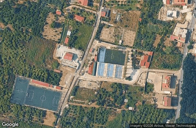 Satellite view of Campetti Ferrara Padel e Calcio