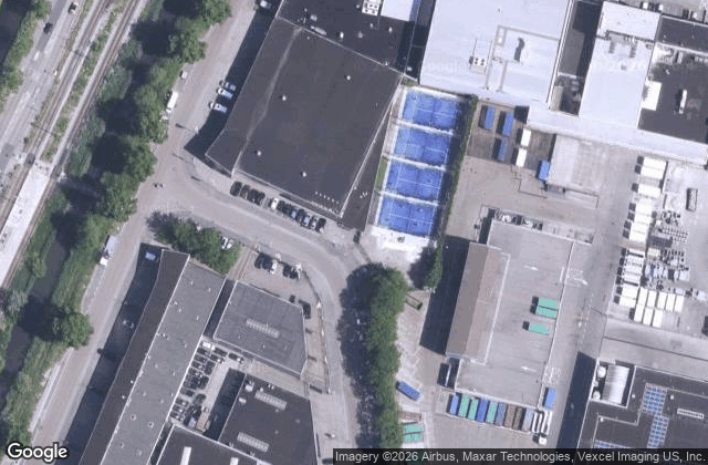 Satellite view of Padel Mate Club Grutterij (Amstelveen)