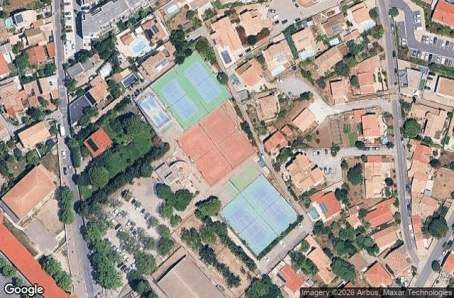 Satellite view of Tennis Padel Club de Frontignan