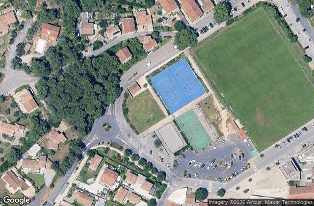 Satellite view of Tennis & Padel Saint-Drézéry