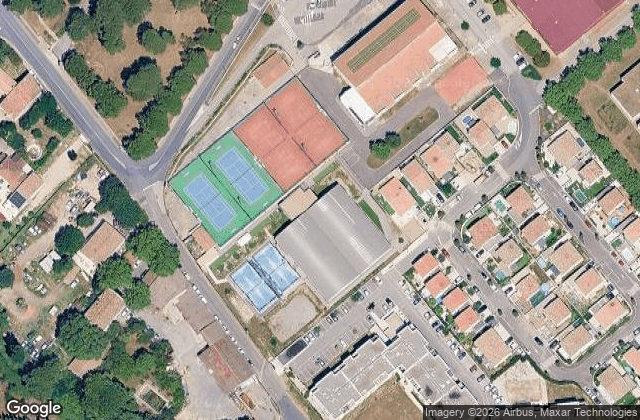 Satellite view of Tennis Padel Pignan