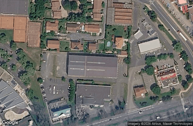 Satellite view of ALL IN PADEL Villefranche | Club de padel by Jo-Wilfried Tsonga & Thierry Ascione