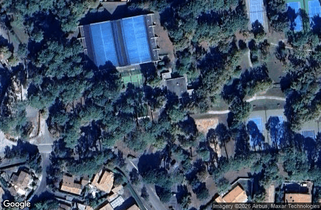 Satellite view of Tennis Padel Club Lège Cap Ferret