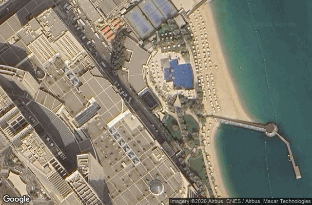 Satellite view of Padel Beach Rotana Hotel
