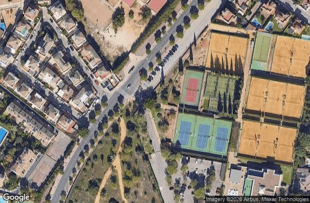 Satellite view of SIPadel Academia de Pádel en Club Rio Grande, Sevilla