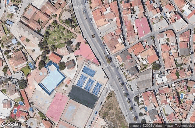 Satellite view of Pistas de Padel, Tenis y Fútbol 7 Colegio Europa