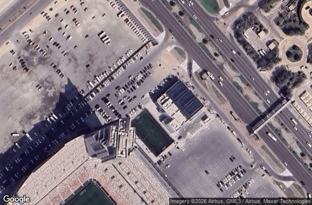 Satellite view of Al Jazira District Padel Courts and Football Pitch