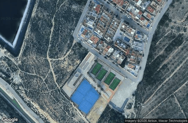 Satellite view of Pistas de padel y tenis "Los Chanes"