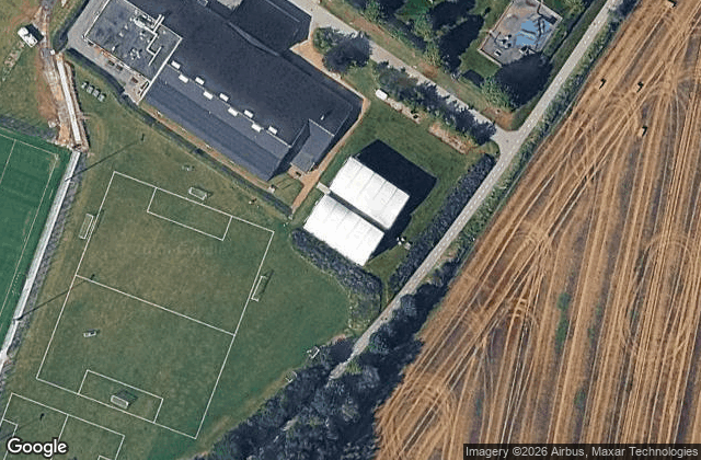 Satellite view of Outdoor padel court at Gundsølille-Hallen