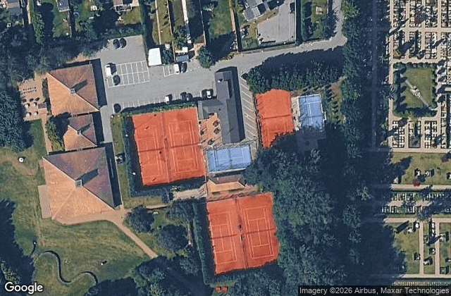 Satellite view of Padelbaner ved Hedehusene Tennis & Padel