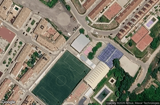 Satellite view of Pistas de Padel Públicas Municipales de María de Huerva.