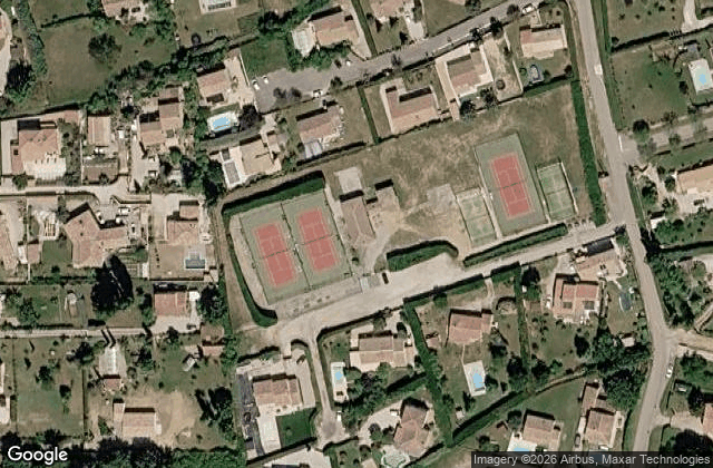 Satellite view of Tennis Padel Club de Nans Les Pins
